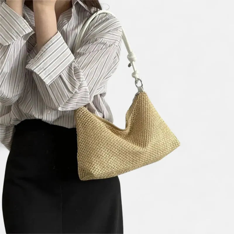 Alia | Straw Hobo Bag