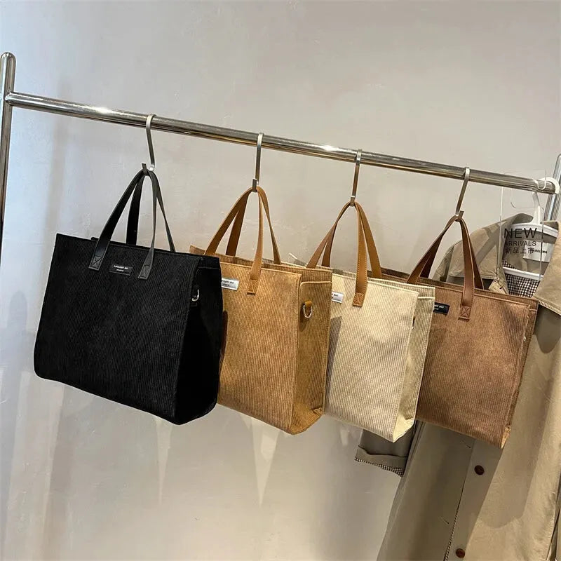 Amandine | Corduroy Shoulder Tote