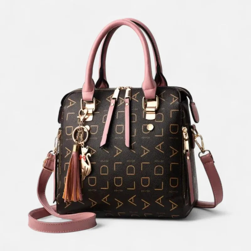 Émilie | Shoulder Bag with Gold Cat Charm
