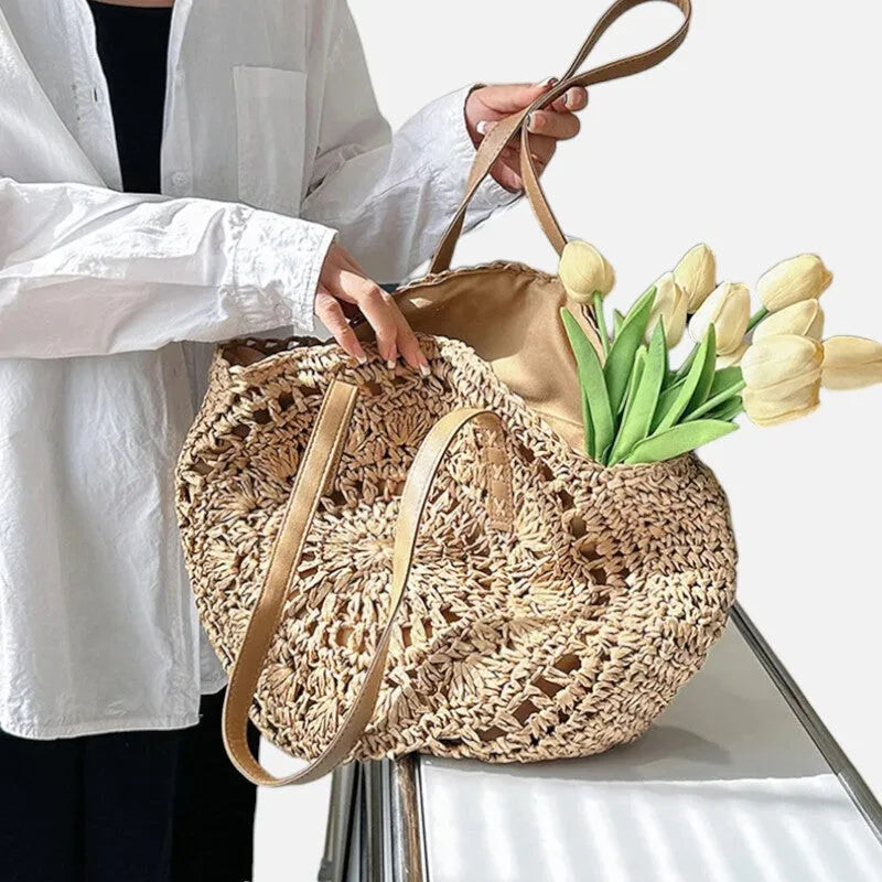Thaïs | Large Round Straw Bag
