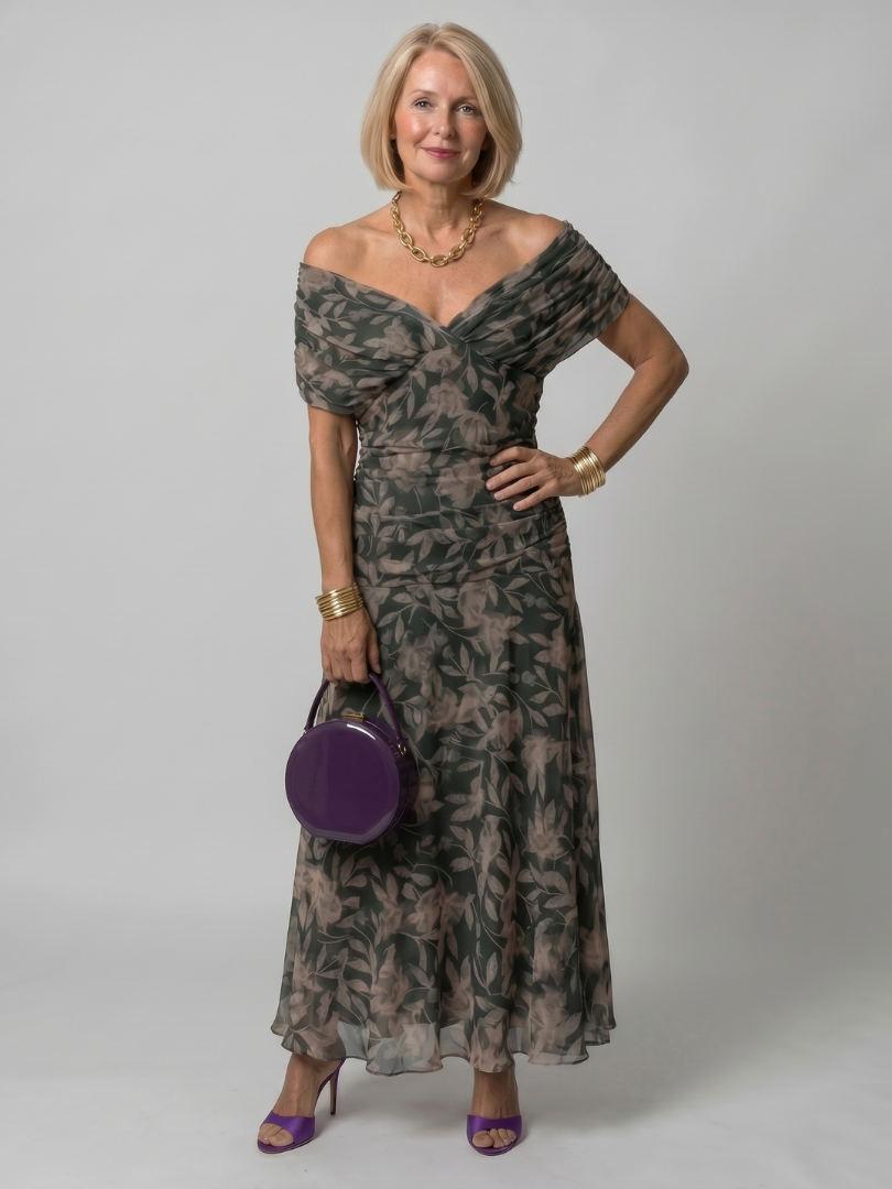 Vestido Midi Hombros Descubiertos CALEN - vista 4
