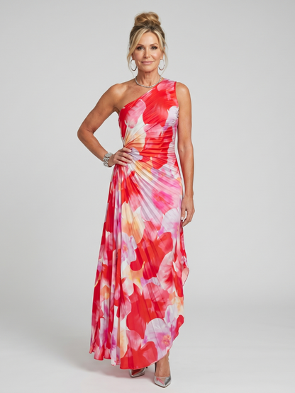 Vestido Midi Asimétrico Plisado TAYA - vista 1