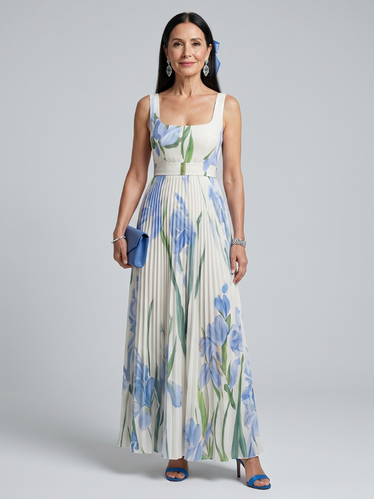 Vestido Midi Floral Escote Cuadrado OPHELIA - vista 1