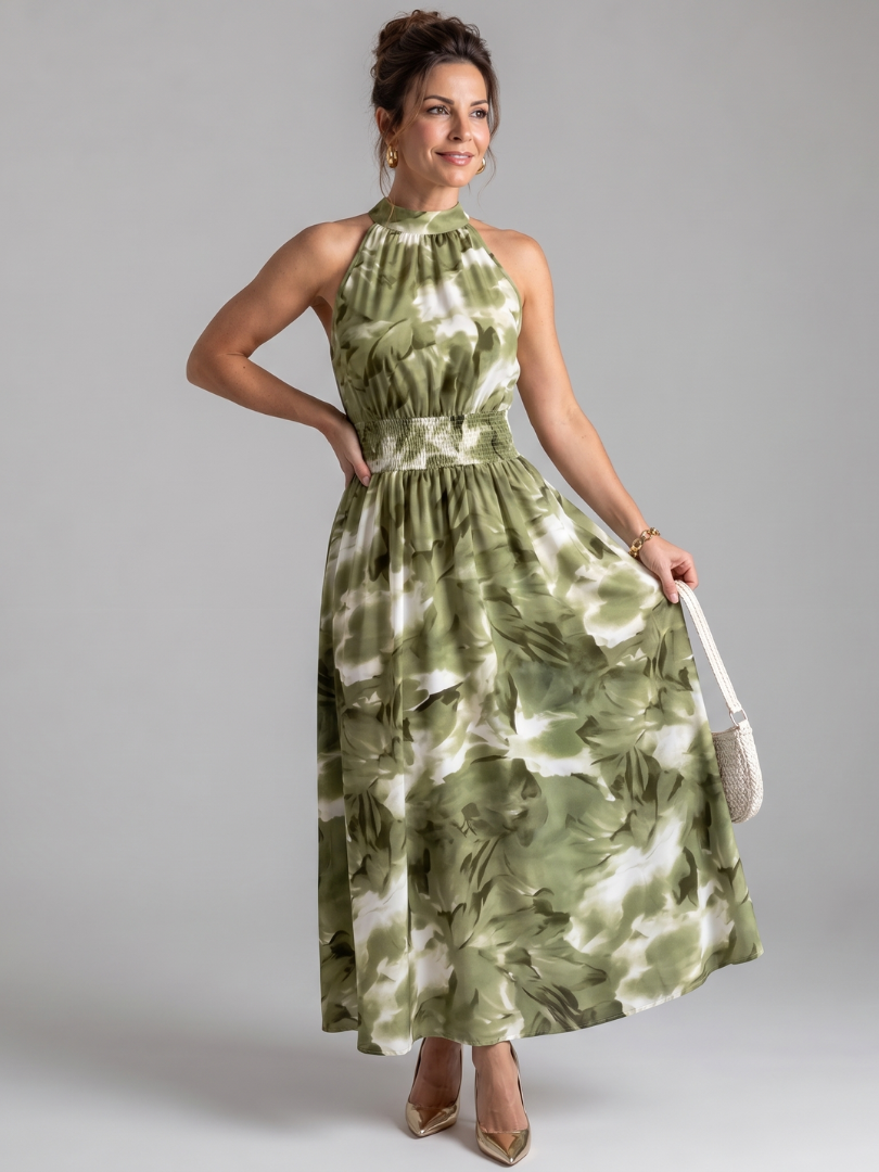 Vestido Midi Estampado Abstracto OLIVIA - vista 1