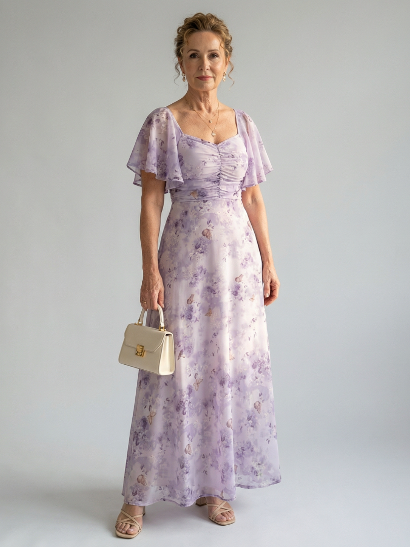Vestido Midi Manga Mariposa VAELIS - vista 1