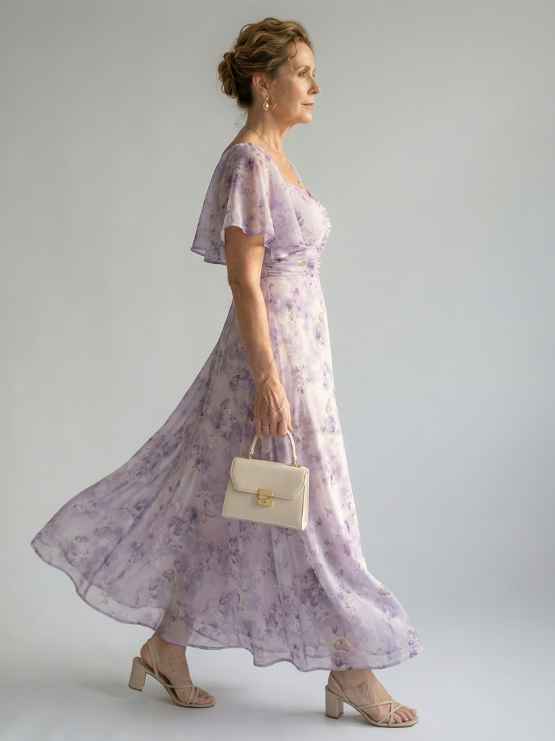 Vestido Midi Manga Mariposa VAELIS - vista 2