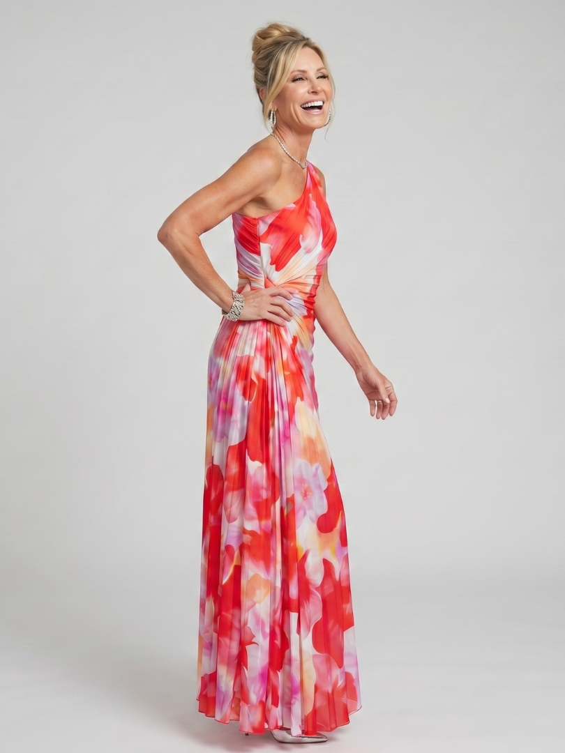 Vestido Midi Asimétrico Plisado TAYA - vista 2