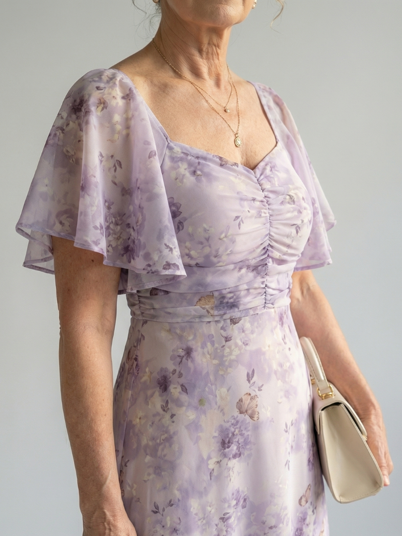 Vestido Midi Manga Mariposa VAELIS - vista 3