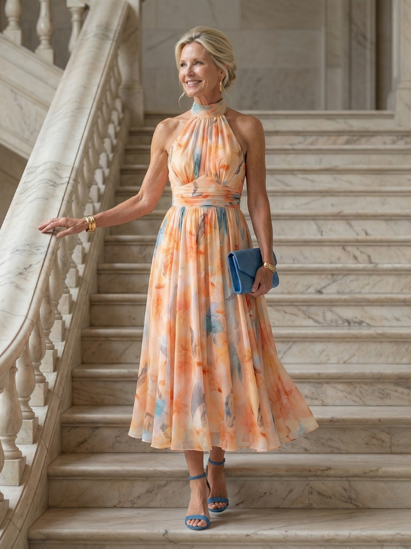 Vestido Midi Halter Suave ELIN - vista 4