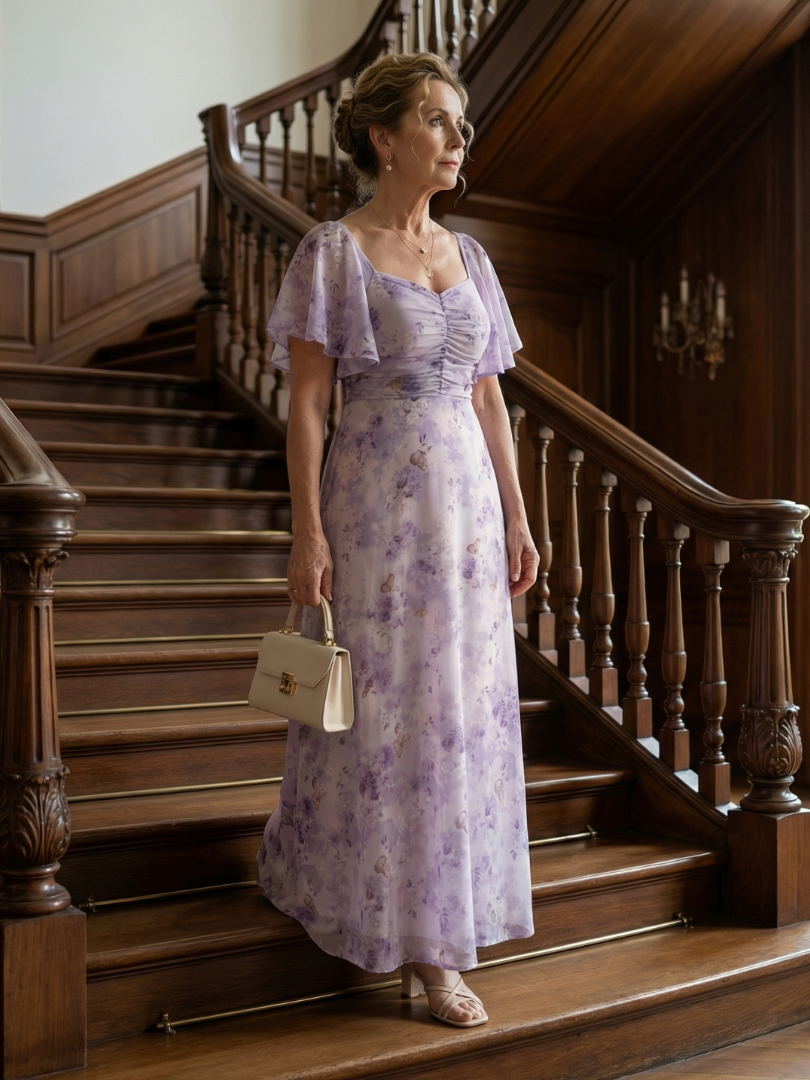 Vestido Midi Manga Mariposa VAELIS - vista 5