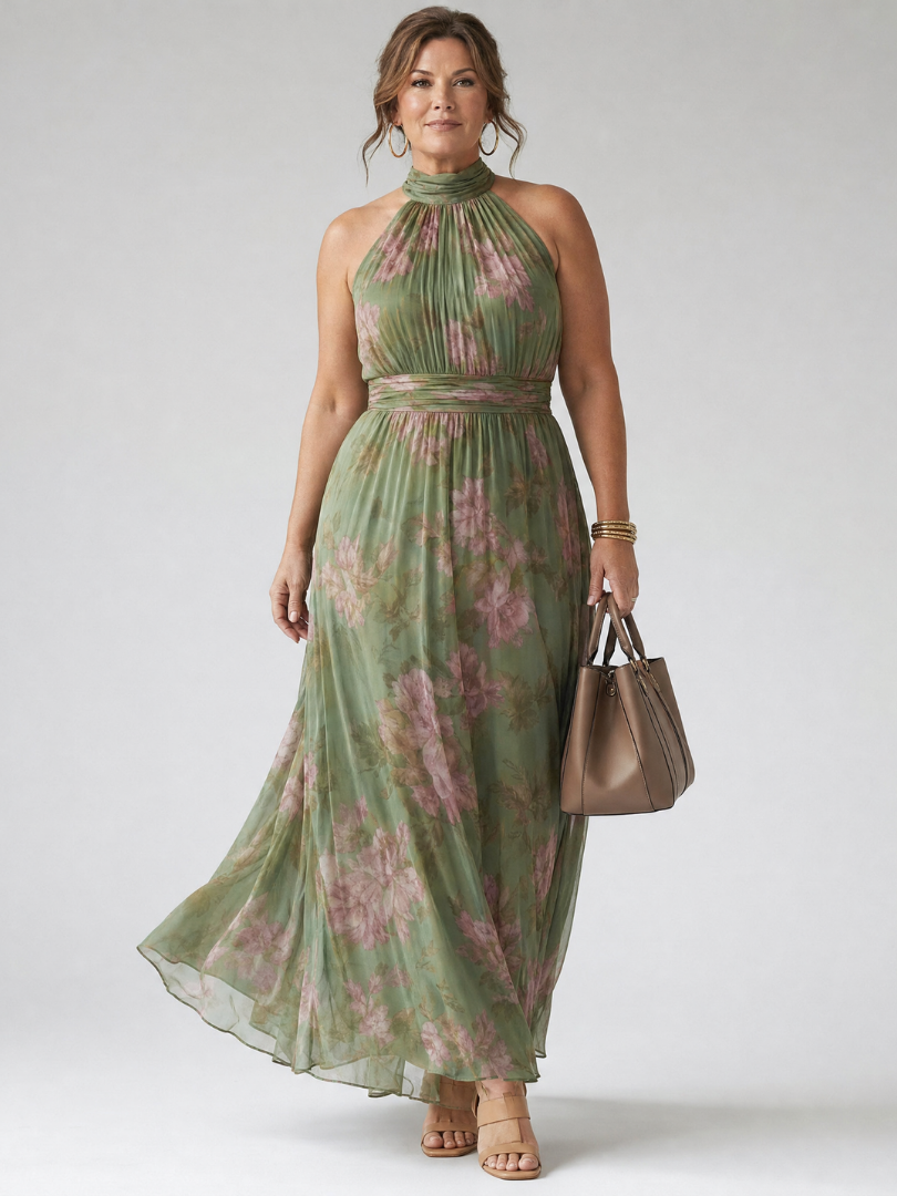 Vestido Midi Halter Fruncido MIRELLE - vista 6