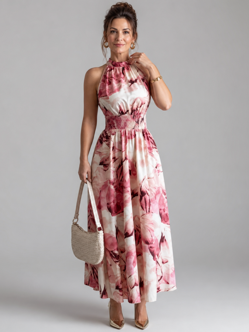 Vestido Midi Estampado Abstracto OLIVIA - vista 3