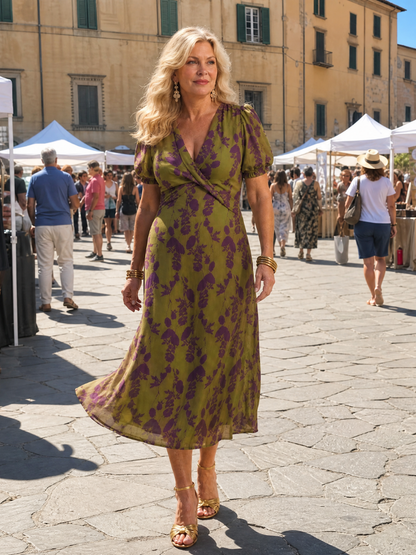 Vestido Midi Floral Relajado VIREL - vista 8