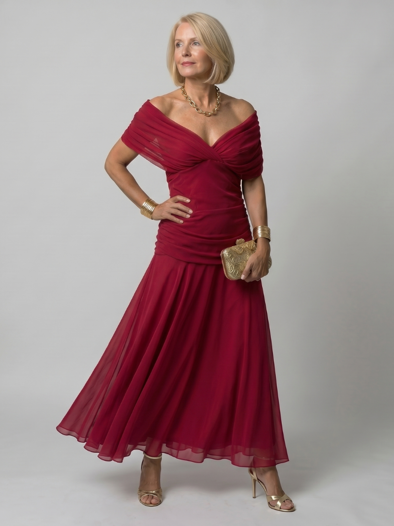 Vestido Midi Hombros Descubiertos CALEN - vista 3