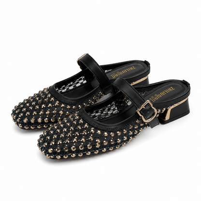 Sandalias Mule MONTAIGNE con Punta Cuadrada y Pedrería - vista 2