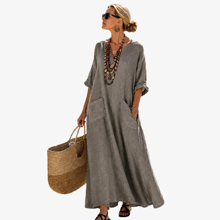 Yasmine, kaftán largo boho para mujer - Palmora Society