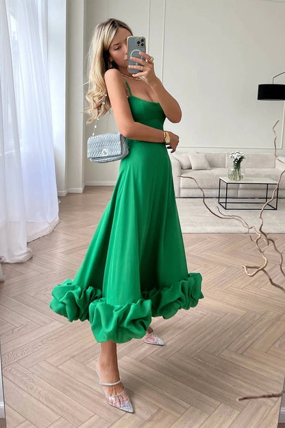 Heather | Vestido Midi Evasé Sin Mangas