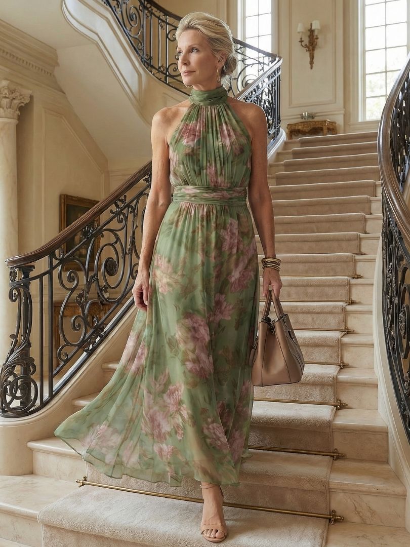 Vestido Midi Halter Fruncido MIRELLE - vista 7