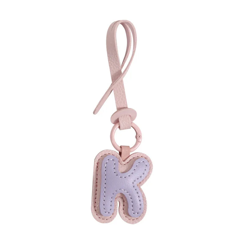 Leather Letter Charm
