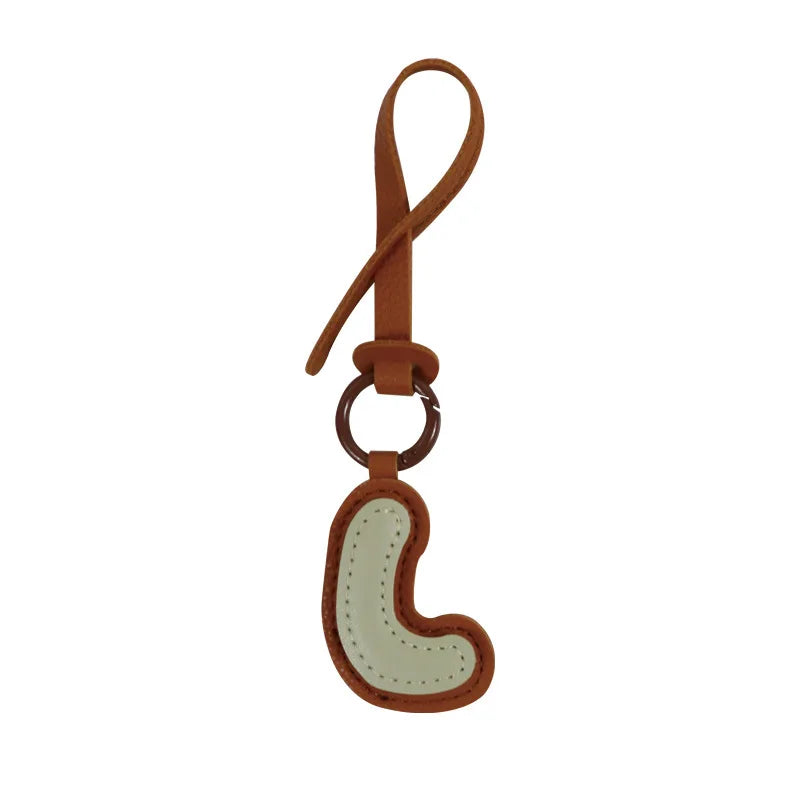 Leather Letter Charm