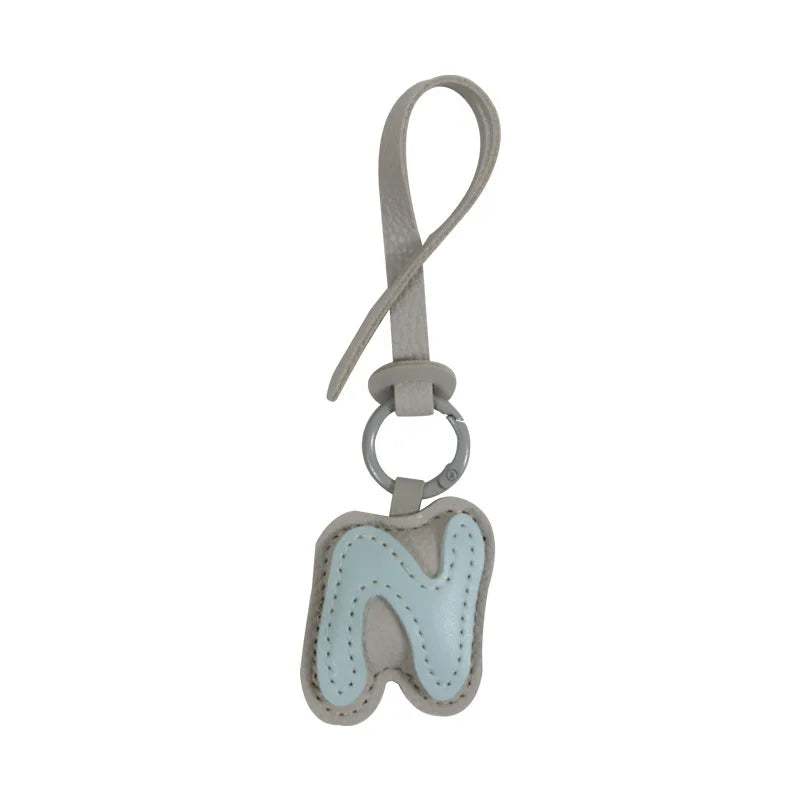 Leather Letter Charm