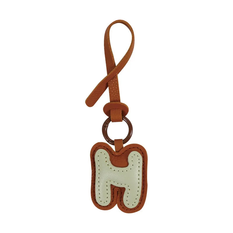 Leather Letter Charm