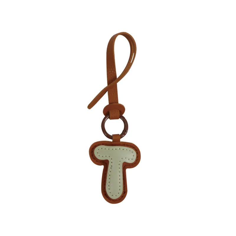 Leather Letter Charm
