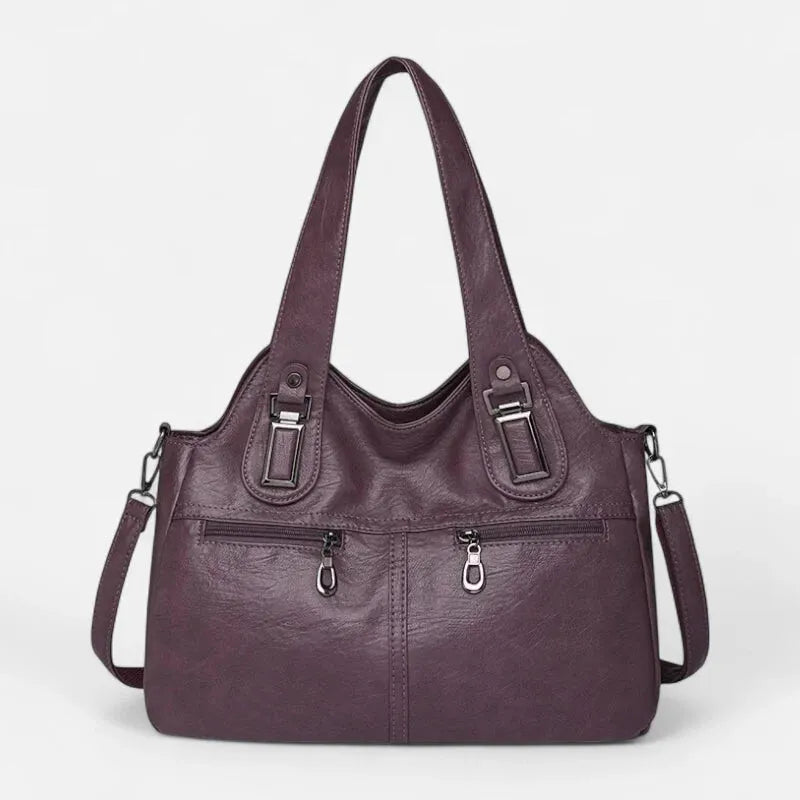 Agnès | Large Retro Multi-Pocket Shoulder Bag