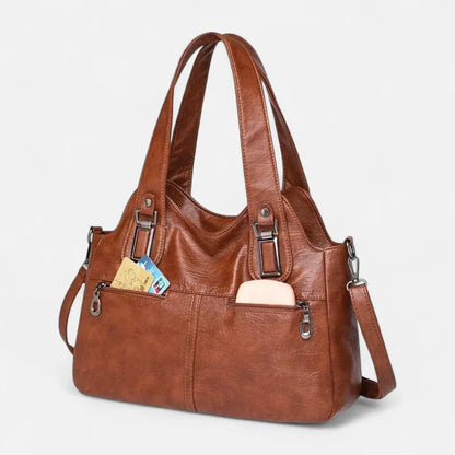 Agnès | Large Retro Multi-Pocket Shoulder Bag