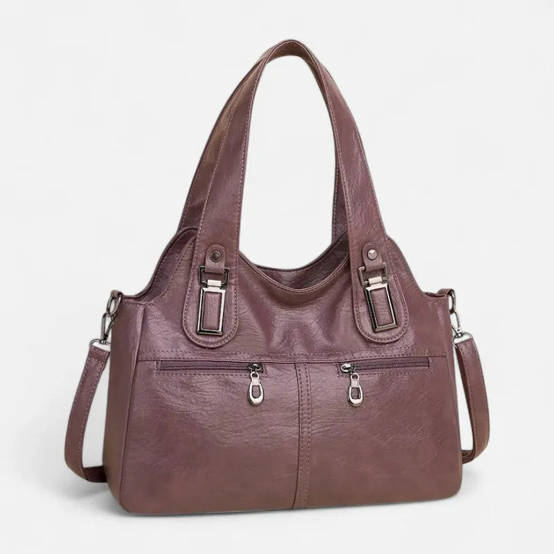 Agnès | Large Retro Multi-Pocket Shoulder Bag