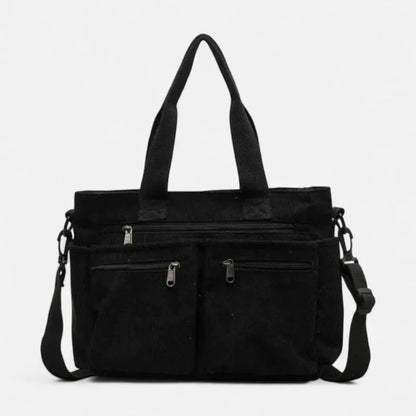 Élina | Corduroy Multi-Pocket Tote