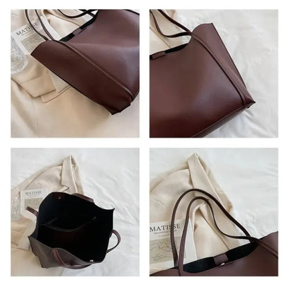 Amandine | Large Soft Tote with Matching Pouch