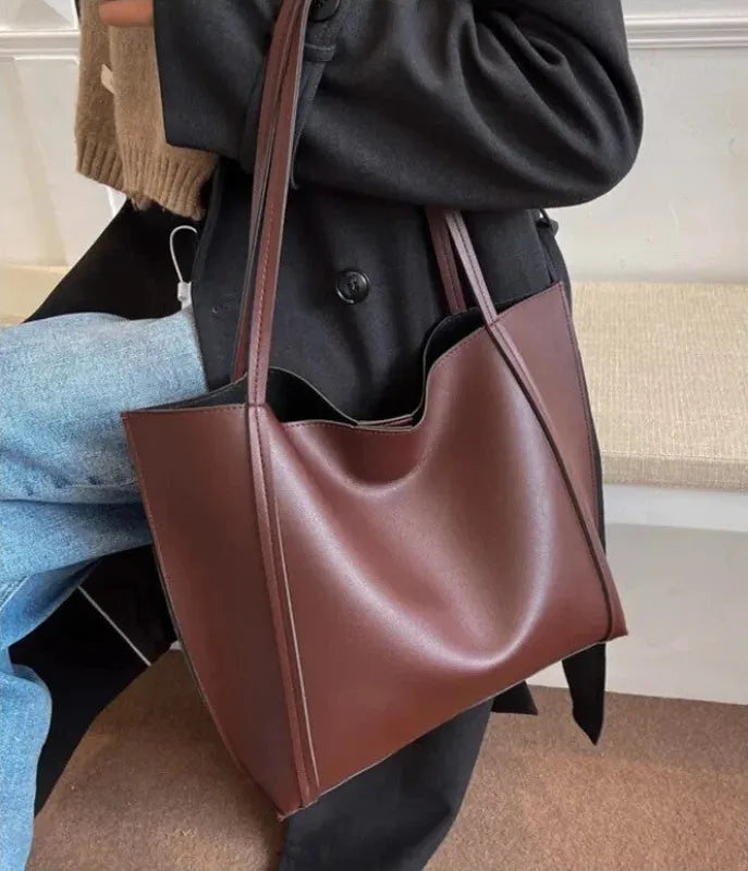 Amandine | Large Soft Tote with Matching Pouch