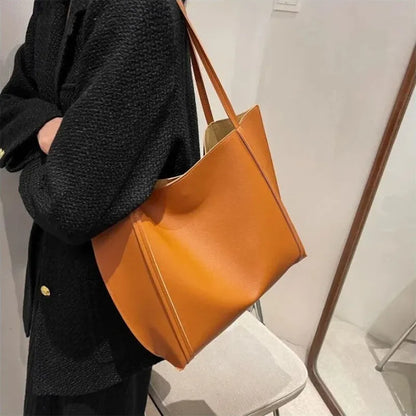 Amandine | Large Soft Tote with Matching Pouch