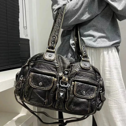 Romy | Retro Multi-Pocket Shoulder Bag