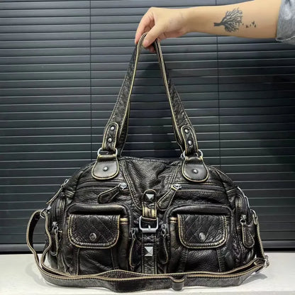 Romy | Retro Multi-Pocket Shoulder Bag