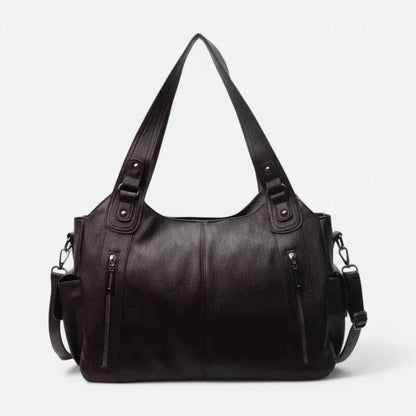 Léonie | Large Retro Multi-Pocket Shoulder Bag