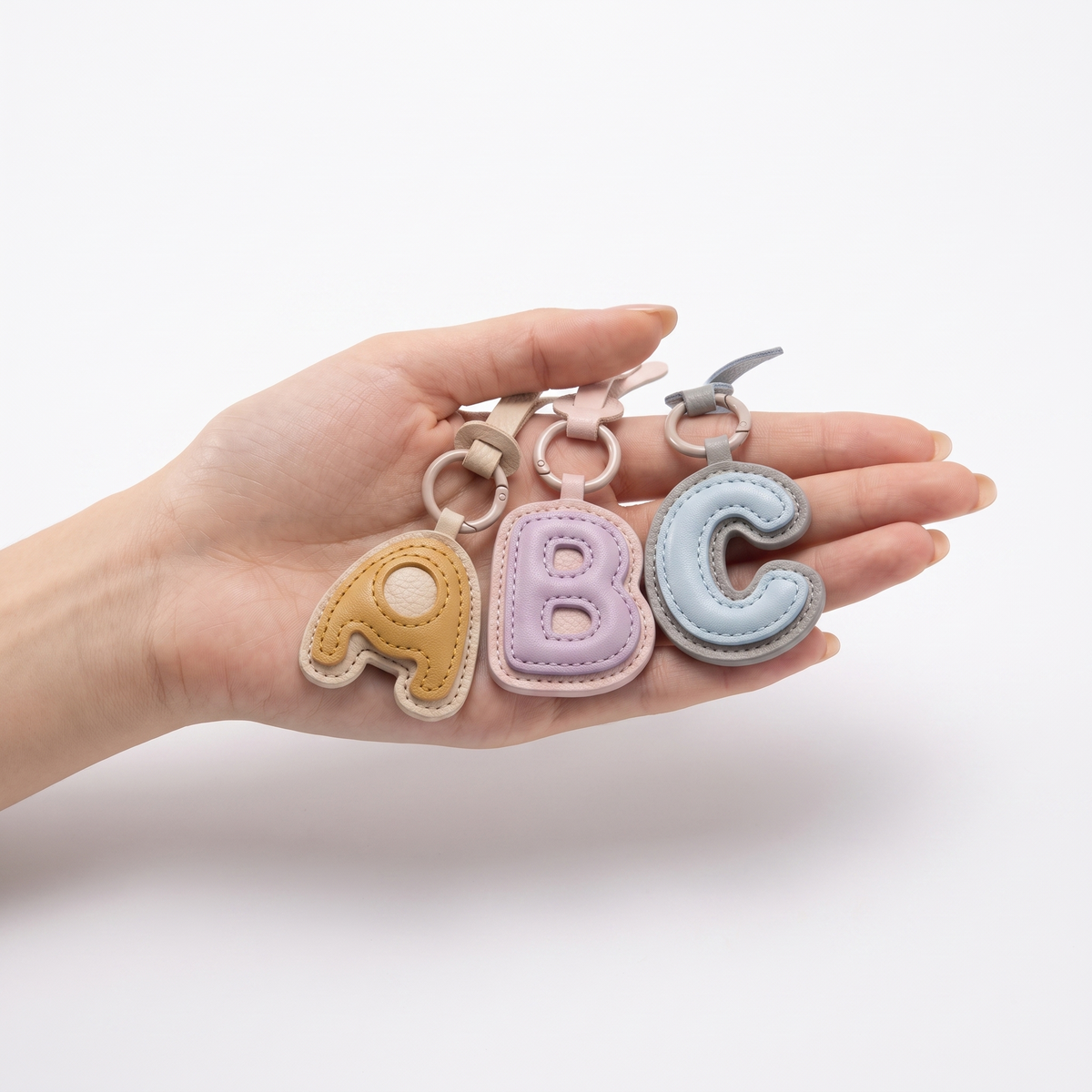 Leather Letter Charm