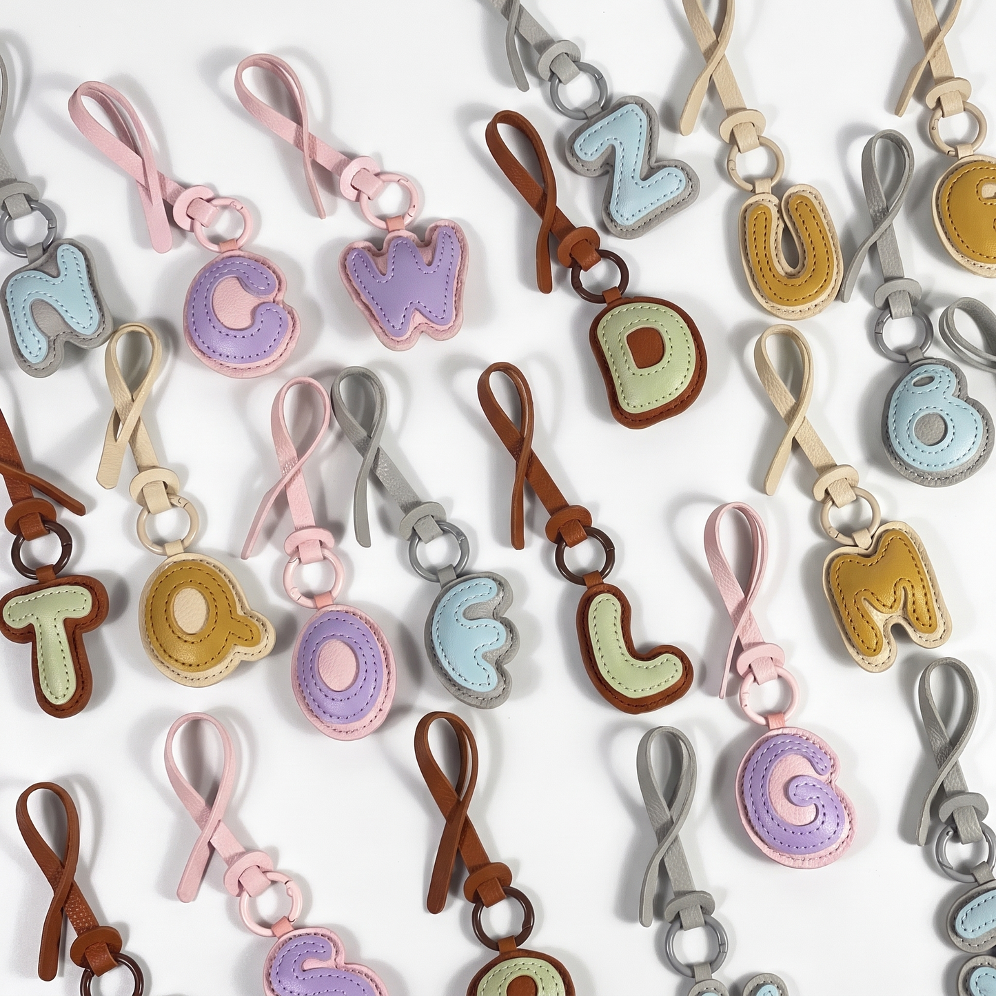 Leather Letter Charm