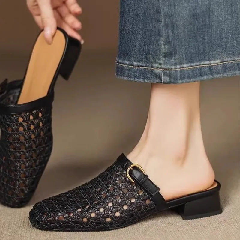 Zapatos Retro MONVETTA Tejidos con Tacón de Bloque - vista 3
