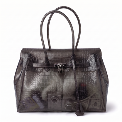Jelly Croco bag in Matte Black by Palmora Society