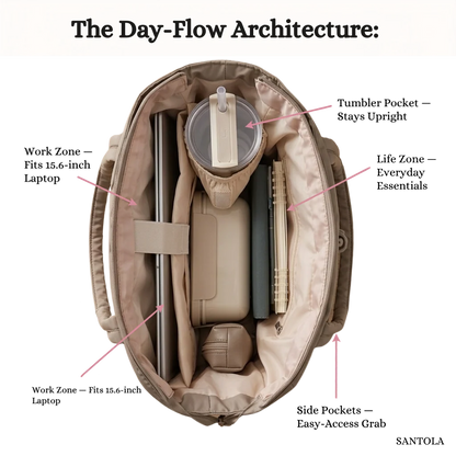 Puff Organizer Tote by Palmora Society, lifestyle view
