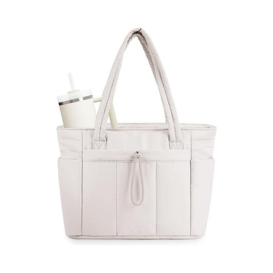 Puff Organizer Tote in White by Palmora Society