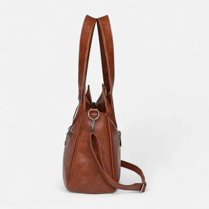Agnès | Large Retro Multi-Pocket Shoulder Bag