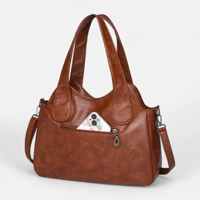 Agnès | Large Retro Multi-Pocket Shoulder Bag