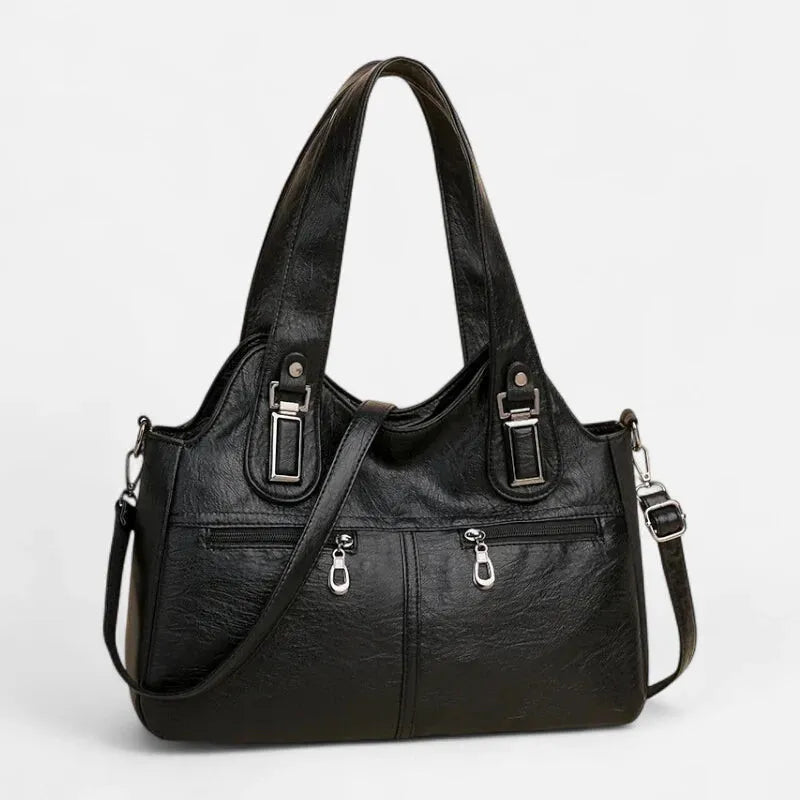 Agnès | Large Retro Multi-Pocket Shoulder Bag