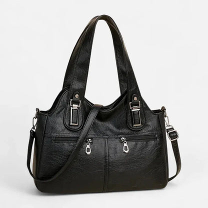 Agnès | Large Retro Multi-Pocket Shoulder Bag
