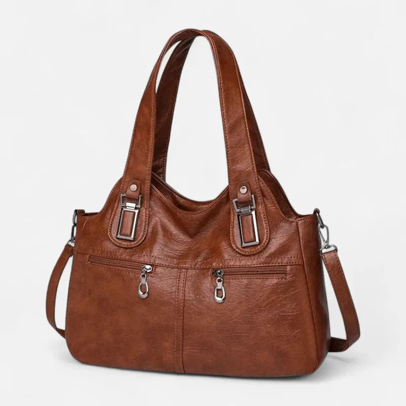 Agnès | Large Retro Multi-Pocket Shoulder Bag