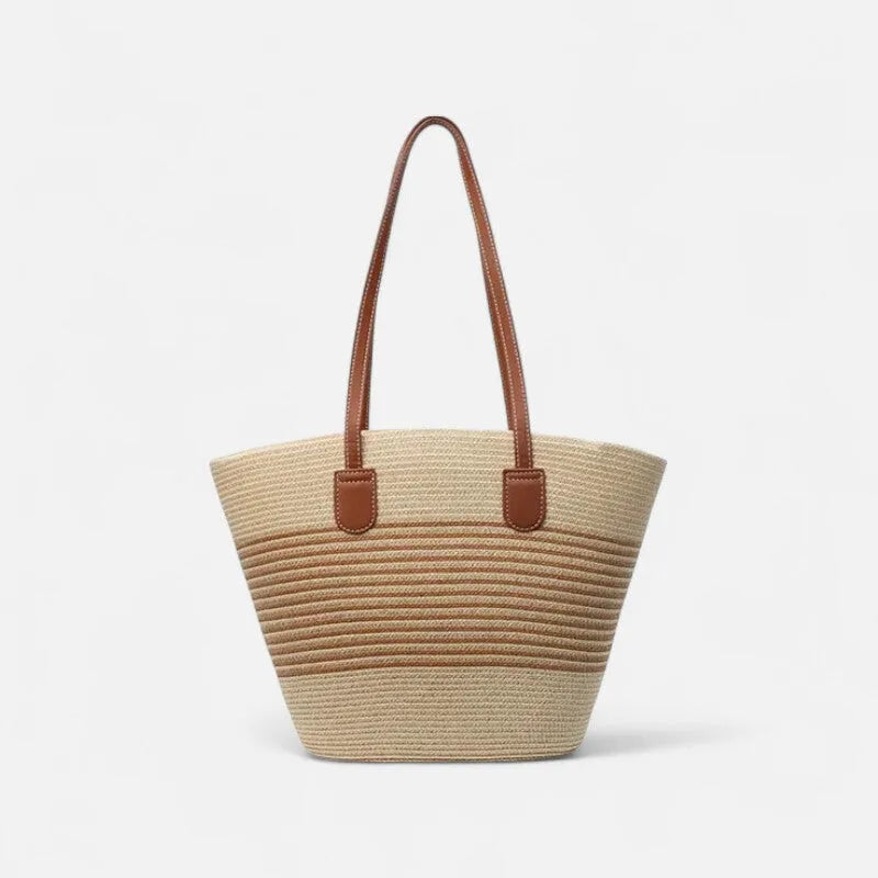 Aïna | Large Striped Straw Tote