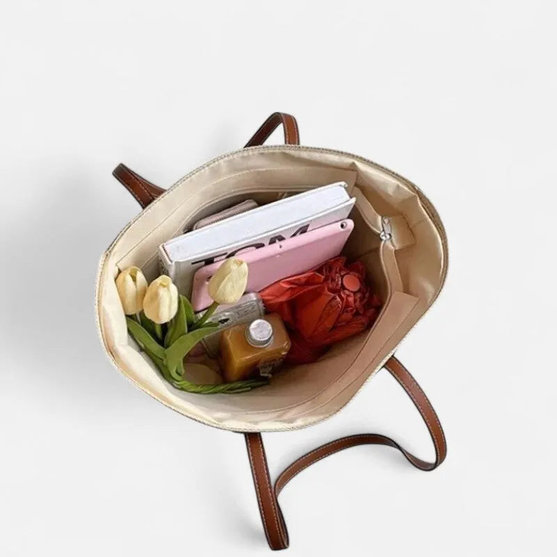 Aïna | Large Striped Straw Tote